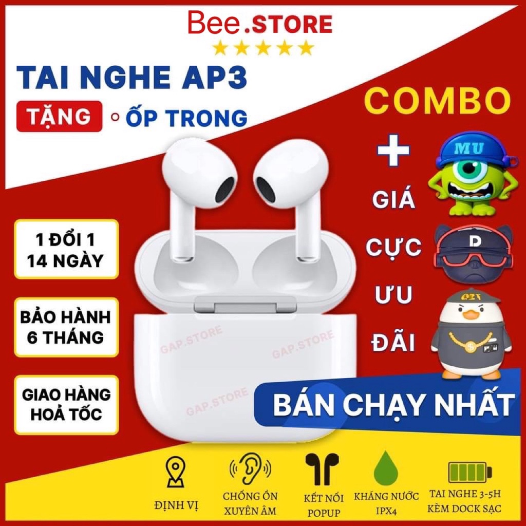 Tai Nghe Bluetooth Cao Cấp B.ee Store AIP3 , Headphone Không Dây - Bass Hay, Âm Thanh Không Gian