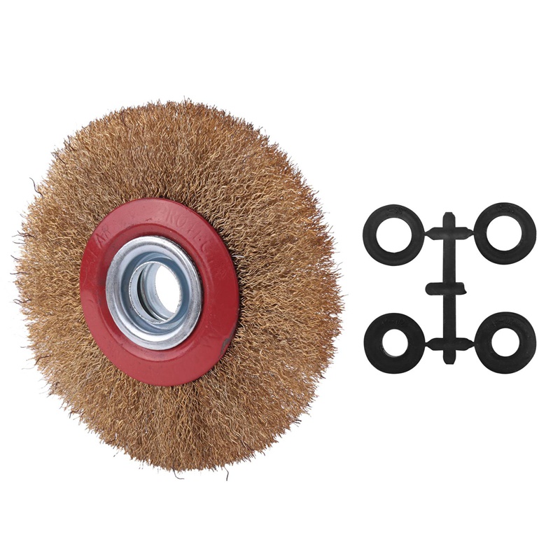 Bàn Chải Dây Cho Máy Mài + Vòng Nối 5inch 125Mm