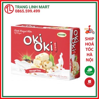 Bánh Nougat mềm Oki Oki vị sữa hộp 144g