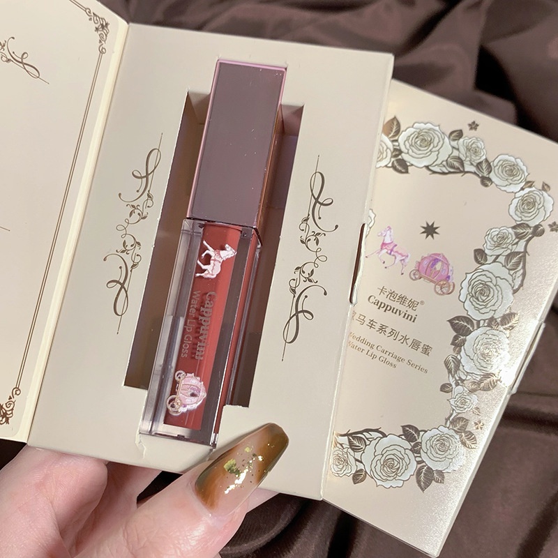 Son Kem Bóng Lì Bí Ngô CAPPUVINI Flower Wedding Carriage Series Water Lip Gloss A24