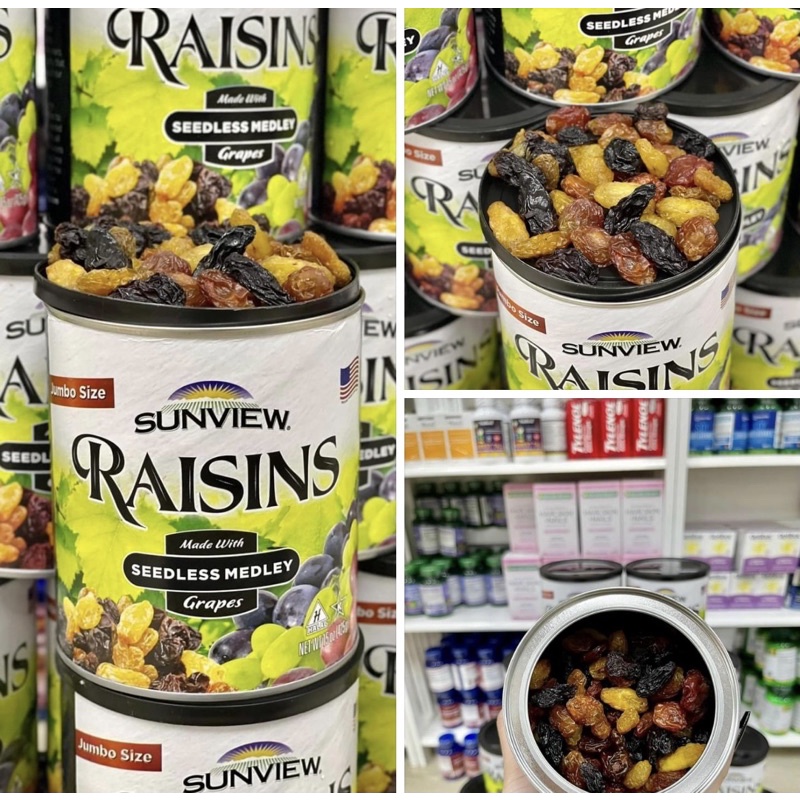 NHO KHÔ SUNVIEW RAISINS SEEDLESS KHÔNG HẠT  425G