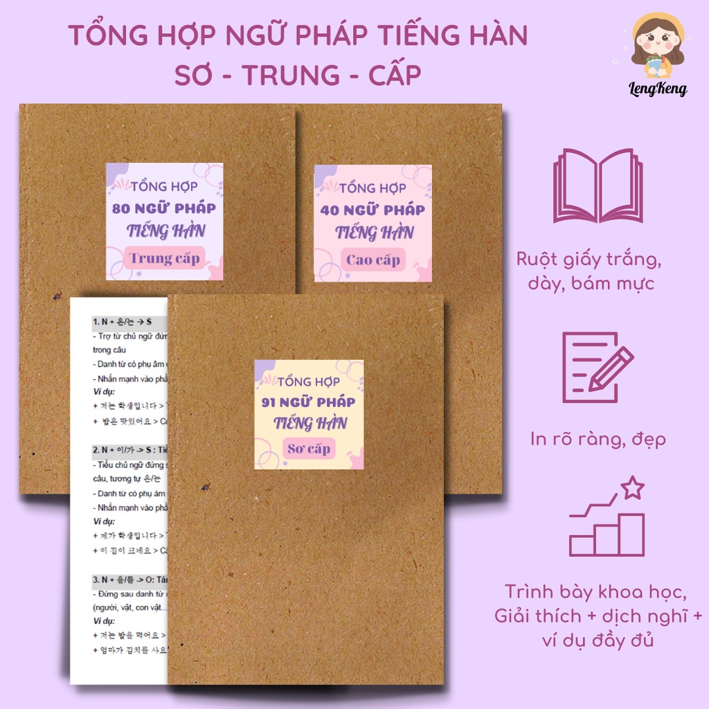 Tổng hợp ngữ pháp tiếng Hàn Sơ cấp - Trung cấp - Cao cấp