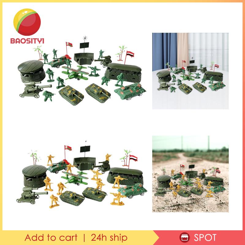 Set 25 Mô Hình Người Lính 5cm Kèm Xe Tăng