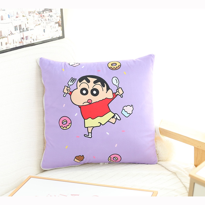 Pehl Chăn Gối Văn Phòng Nhồi Bông Dày Dặn Hình Cậu Bé Bút Chì Shin-chan Cá Tính