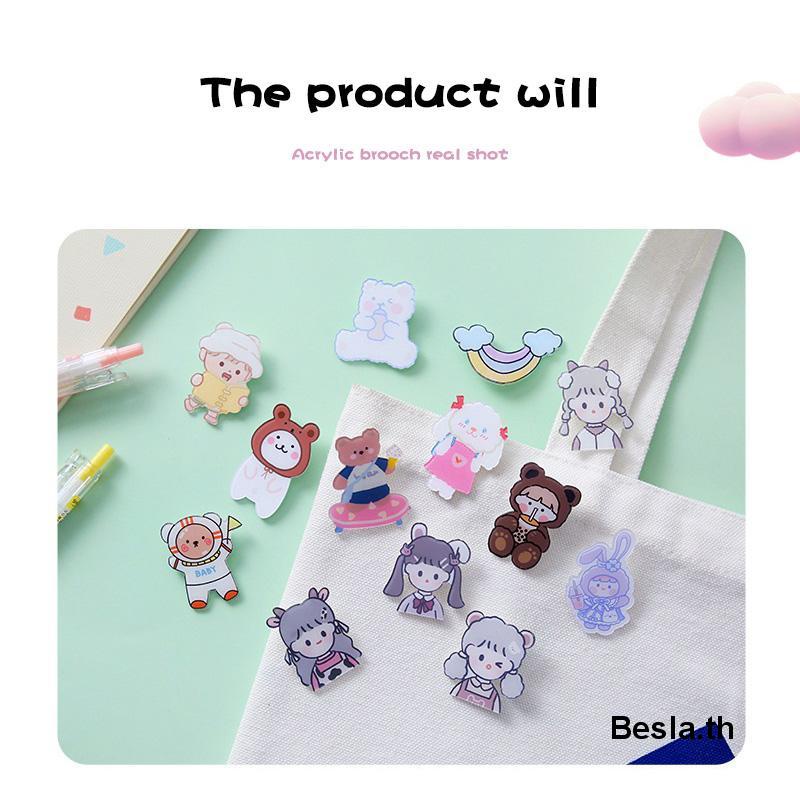 🎀 yakult 🎀Trâm Cài Áo Hình Động Vật Hoạt Hình Dễ Thương Sáng Tạo Bằng Acrylic