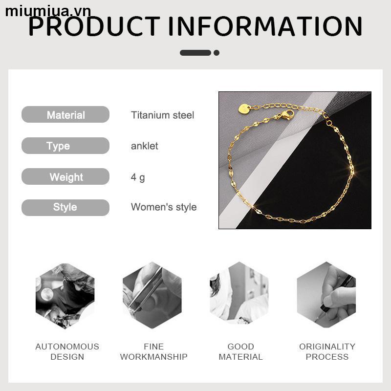 Miumiua🔮Lắc chân nữ bằng titan không gỉ thiết kế phong phối mặt hình cá dễ thương thời trang mới 2023