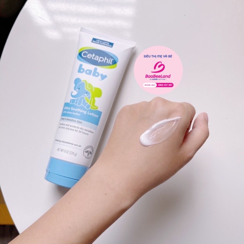 Kem dưỡng ẩm cho bé từ sơ sinh Cetaphil Baby Ultra Soothing Lotion - BAABEELAND