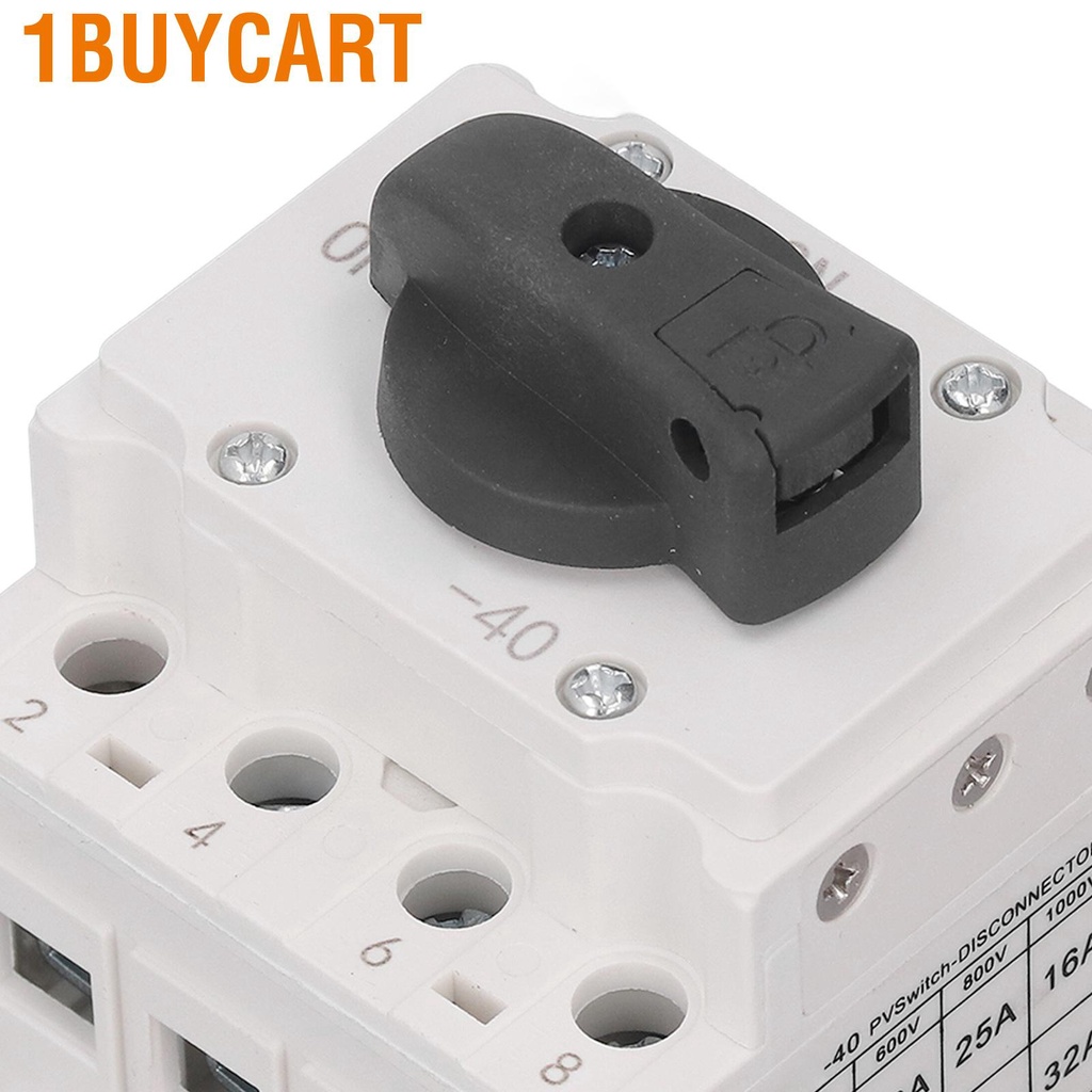 1buycart DC Solar Disconnect Switch 32A Flexible PC Flame Retardant Housing Photovoltaic Circuit Isolator 1000V