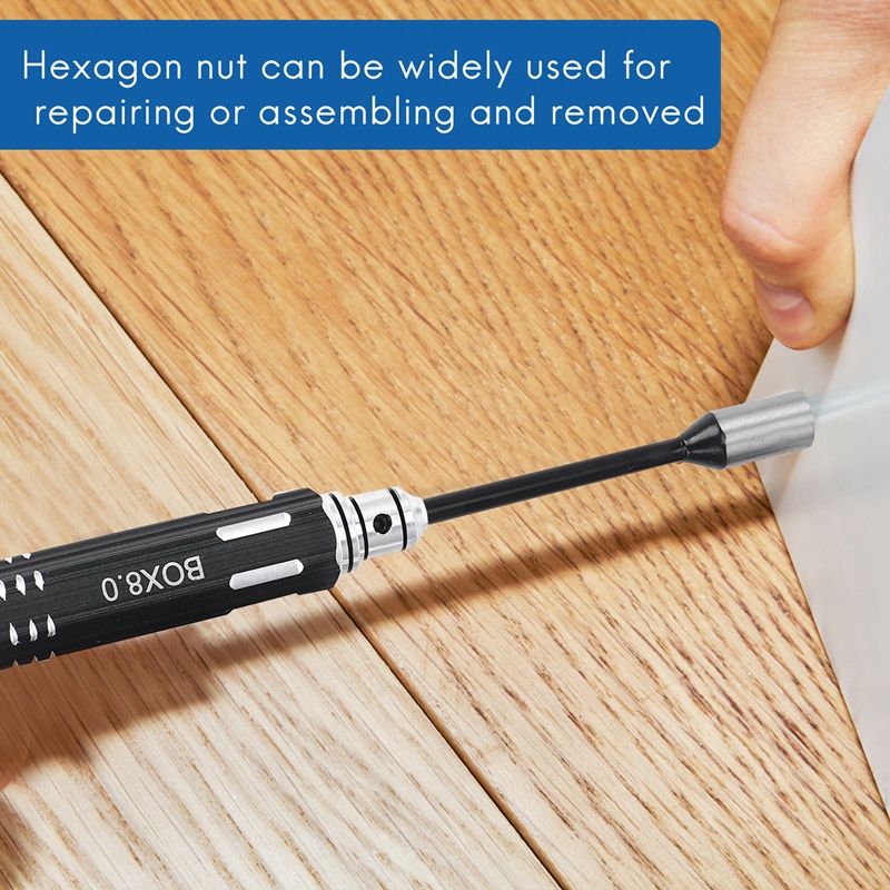 Rc Model Tool 4PCS Hex Screw Drivers Hex Nut Socket Cờ lê Tay áo Cờ lê Bánh xe Spanner 4.0 '5.5 '7.0 '8.0mm cho Hướng dẫn làm hàng ngày và Máy bay RC Quadcopter FPV Drone 3,3racing Traxxas Car