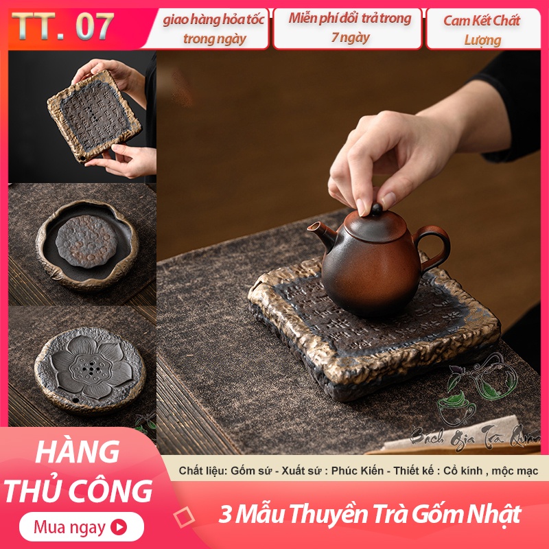 🌟GIÁ SỐC🌟3 MẪU THUYỀN TRÀ ĐÀI SEN GỐM NHẬT CAO CẤP