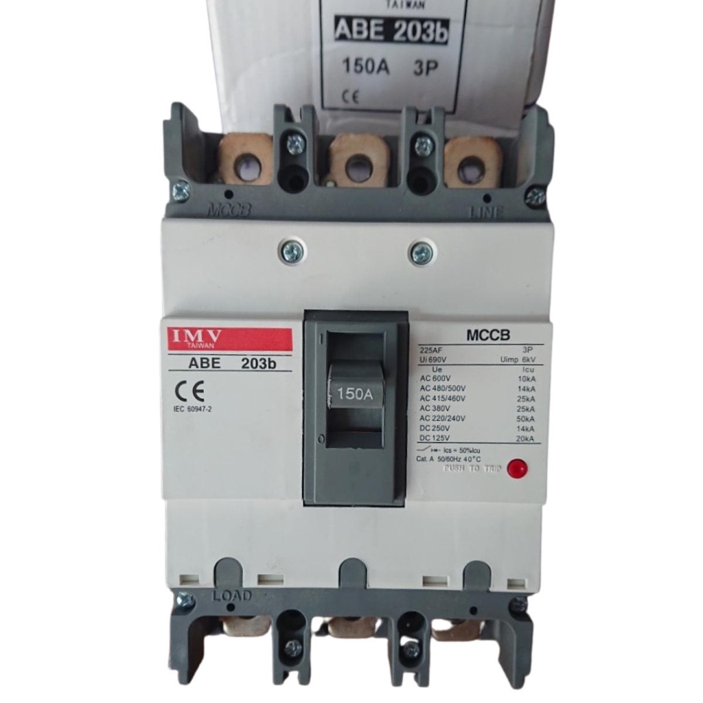 Aptomat 3 pha MCCB ABE203b khối,  cầu dao tự động 3 pha bảo vệ quá tải, ngắn mạch hệ thống điện