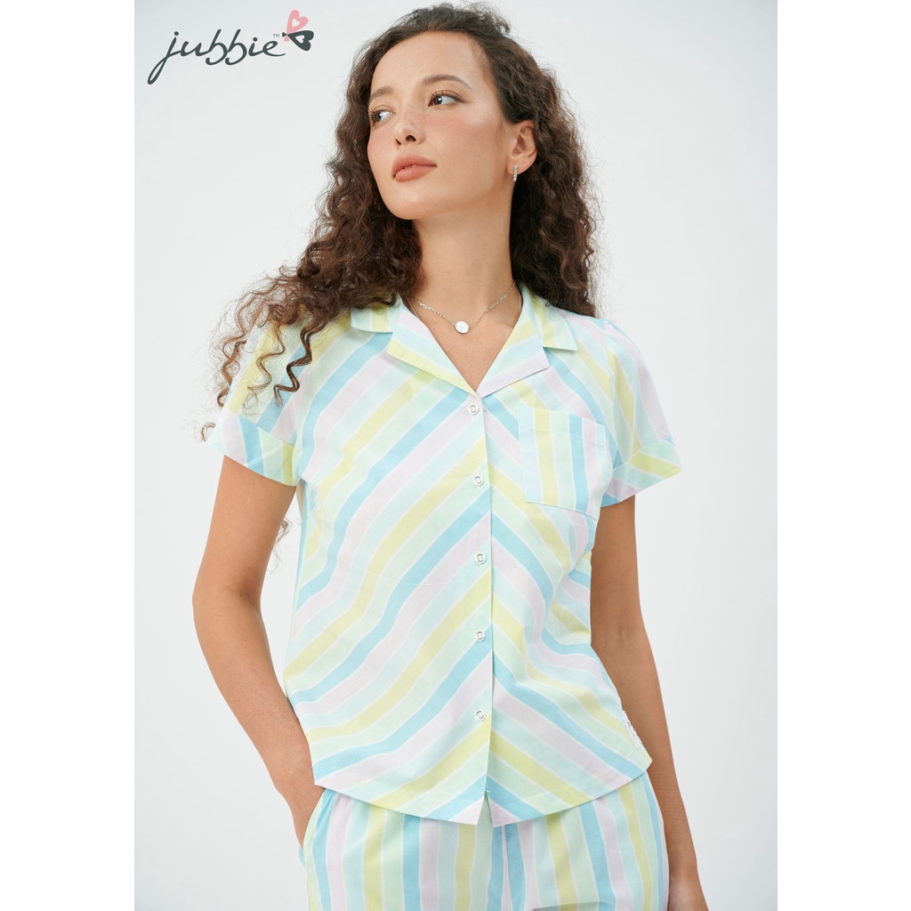 Bộ lửng dài cổ bẻ 1 túi mặc nhà Jubbie 40328