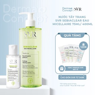 Nước tẩy trang cho da dầu mụn SVR Sebiaclear Eau Micellaire 75ML/ 400ML [NHẬP KHẨU CHÍNH HÃNG 100%]