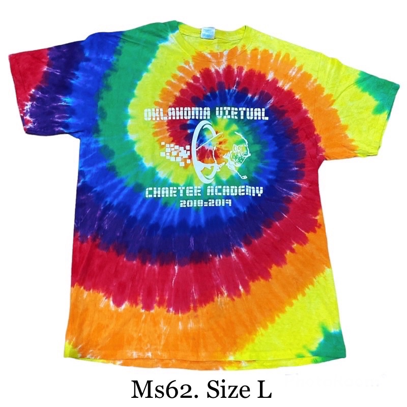 Áo thun thun loang tie dye cầu vòng p3