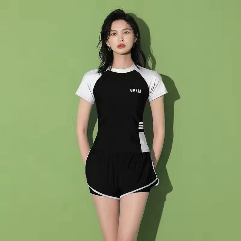 Bộ Đồ Bơi Hai Mảnh Kiểu Dáng Thể Thao Thời Trang Dành Cho Nữ