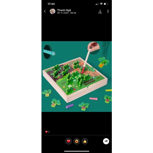 Đồ chơi nông trại bắt sâu nhổ củ cải Bomkidshop