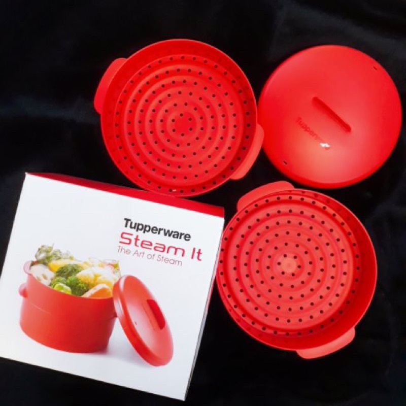 xửng hấp tupperware 2 tầng kèm bình giữ nhiệt