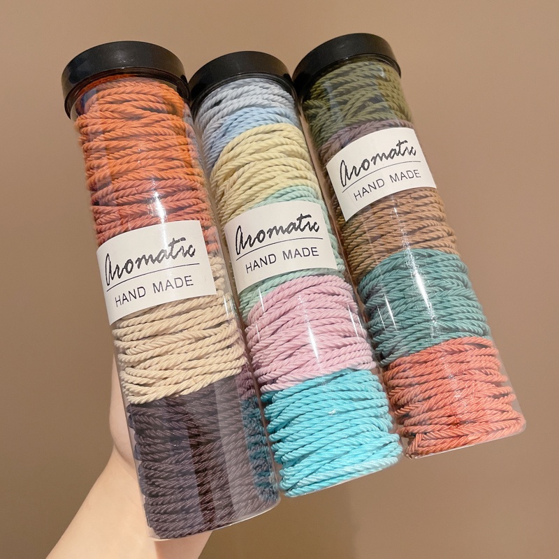 Set 100 Dây Buộc Tóc Cao Su Co Giãn Kiểu Dáng Đơn Giản Mới