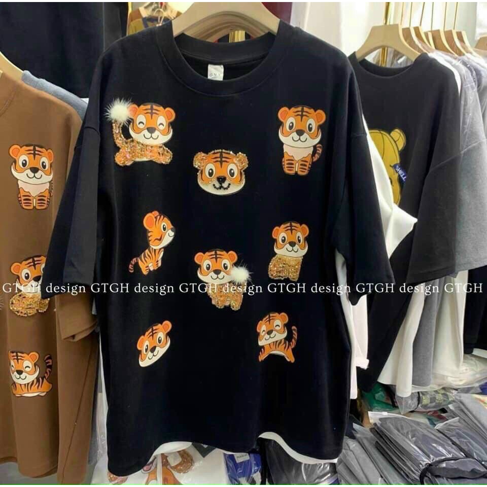 Áo Thun Nam Nữ Unisex Áo Phông vải cotton thoáng mát cổ tròn Con Cọp, Con hổ 70000 MÃ 705/MS763