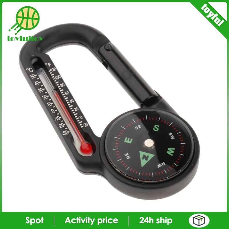 Móc Khóa Kiêm La Bàn / Nhiệt Kế 3 Trong 1 Đa Năng Dành Cho Cắm Trại