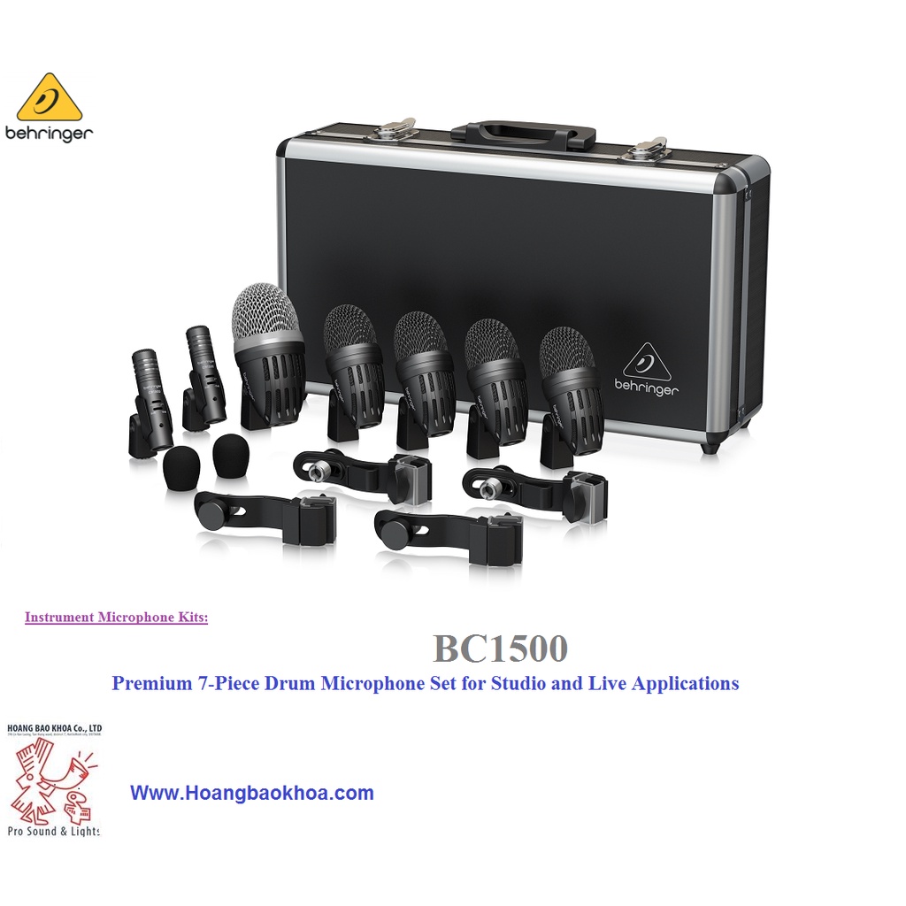 BC1500 Instrument Microphone Kits Behringer - Micro Behringer cho Trống - Gồm 7 Micro/Set