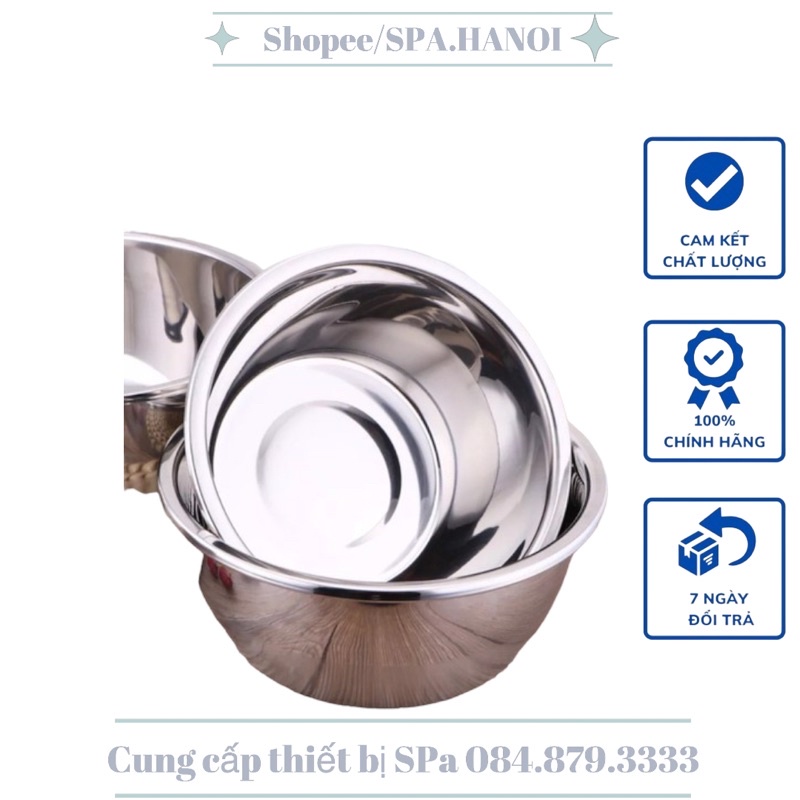 Bát Inox Rửa Mặt Dùng Trong Spa - size 24cm