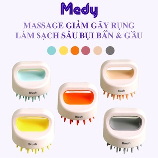 Lược Gội Đầu Silicon Massage Đầu Gai Mềm Cứng Lược Tròn Gỡ Rối Tóc Spa Nữ, Dụng Cụ Gội Đầu Tẩy Tế Bào Chết Chăm Sóc Tóc
