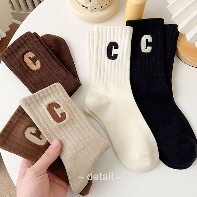 CATIMINI Tất Dài Trung Bình In Chữ Phong Cách Hàn Quốc Thời Trang Thu Đông Cho Bé