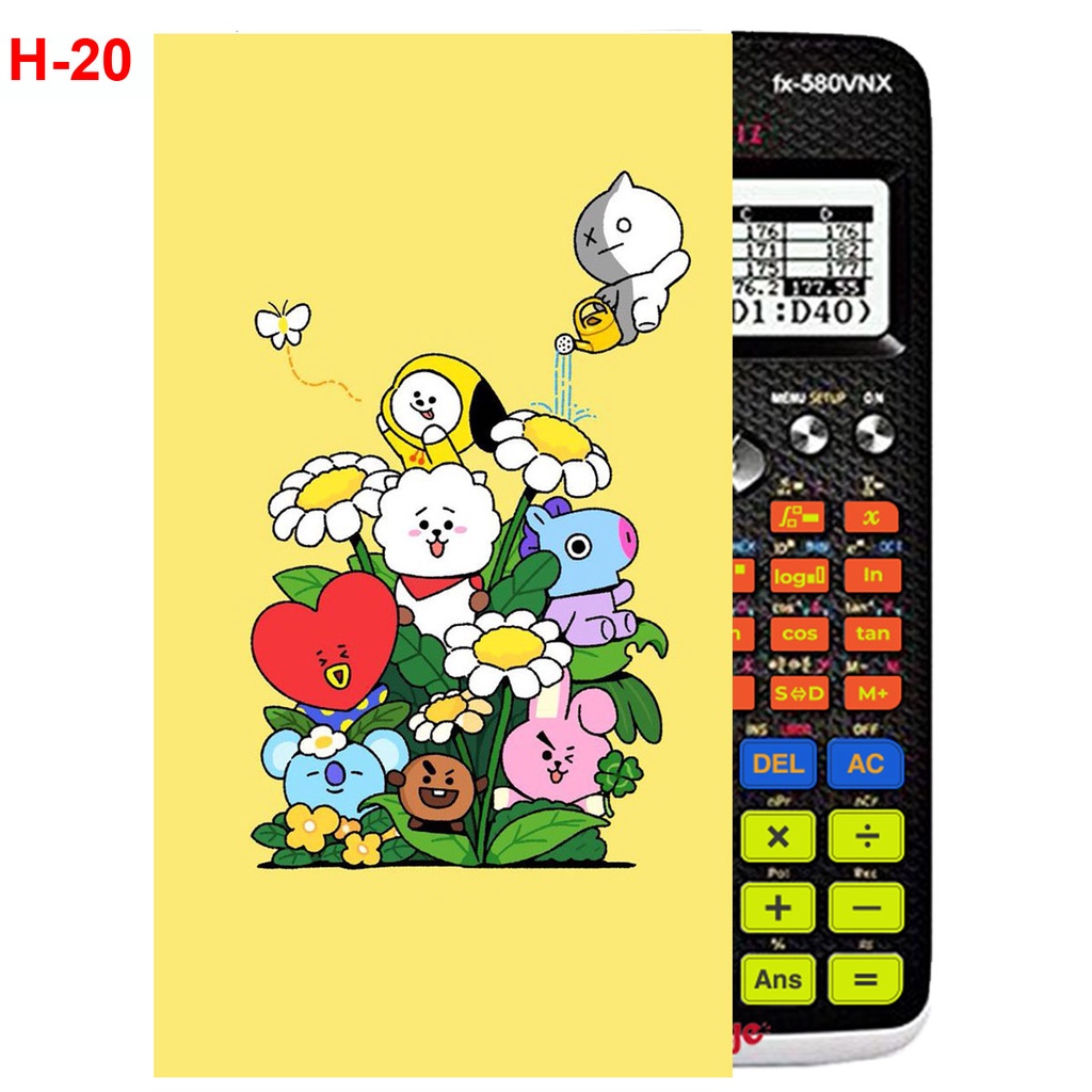 Miếng dán máy tính BTS Casio fx570, fx580 ....nhóm nhạc Hàn Quốc