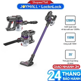 Máy hút bụi LocknLock cầm tay không dây ENV151 - Hàng chính hãng, dùng pin sạc, hút trong nhà và xe ô tô - JoyMall