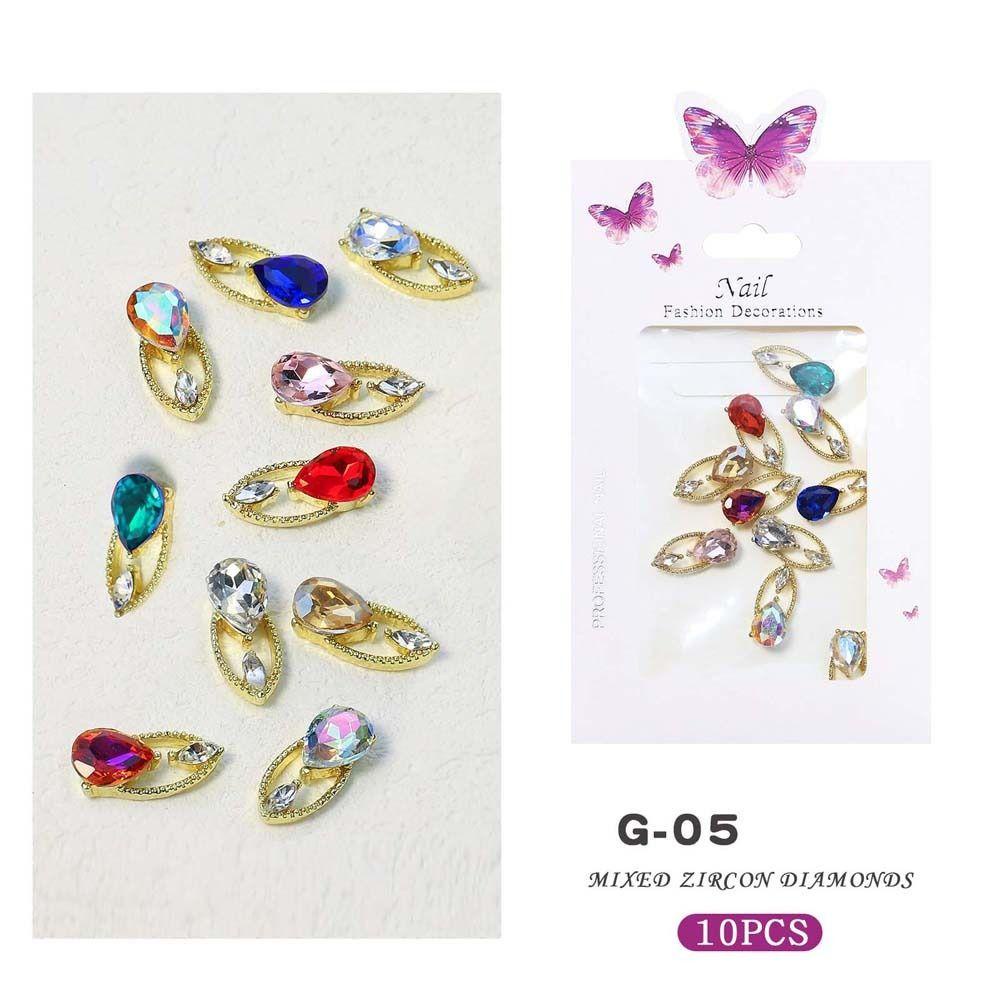 LOMBARD Phụ Kiện Trang Trí Móng Tay Hình Bướm Đính Đá Sang Trọng