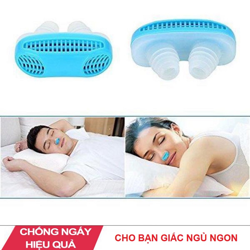 Dụng Cụ Hỗ Trợ Chống Ngáy Ngủ Và Lọc Không Khí - Thiết Bị Hỗ Trợ Chống Ngủ Ngáy Silicon 2 Trong 1 Tiện Ích