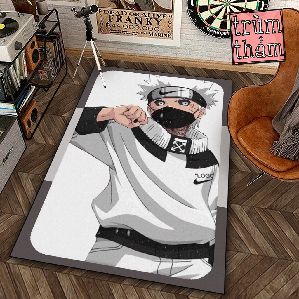Thảm Trang Trí Naruto Off White Anime Manga Decor Góc Học Tập Làm Việc Phòng Ngủ Phòng Khách Văn Phòng