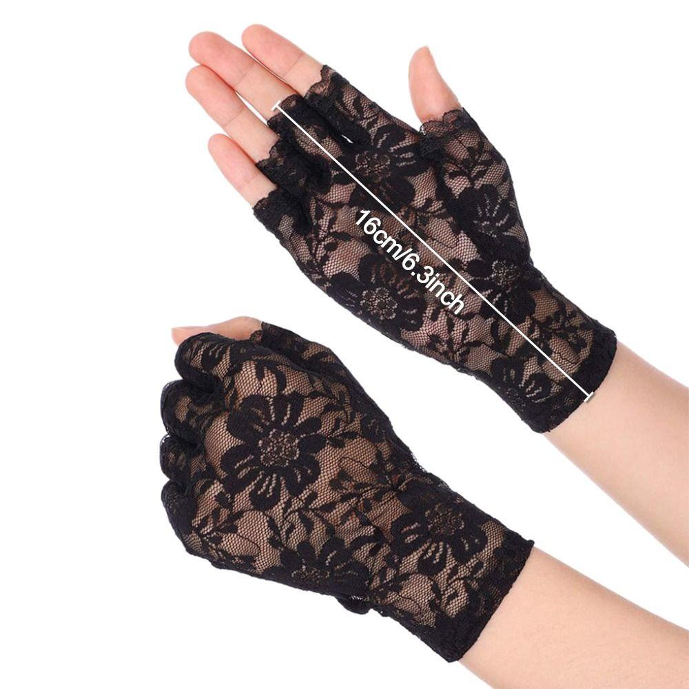 Găng Tay Lưới Hở Ngón Chống Nắng Dùng Khi Lái Xe Dành Cho Nữ