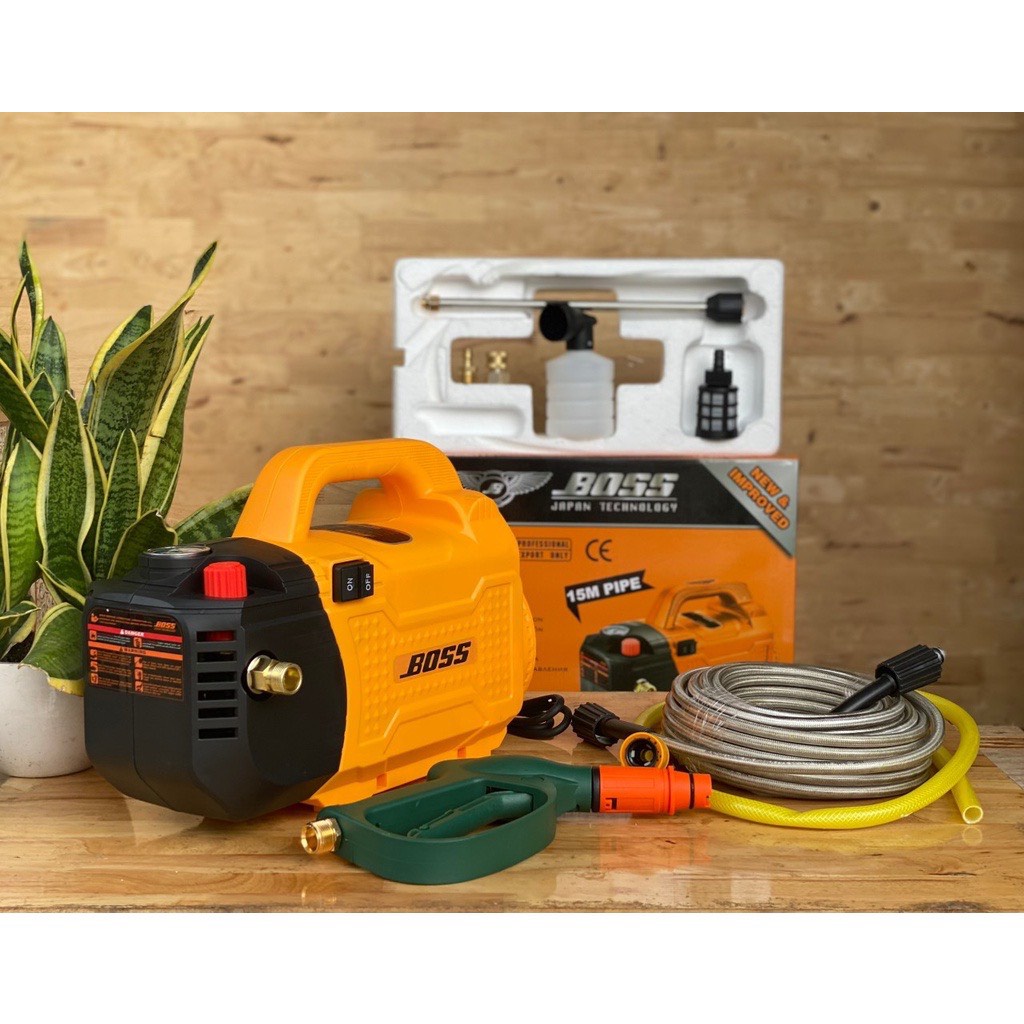 Máy rửa xe chỉnh áp BOSS BO-3000.Công Suất 3000W . Dây 12 Mét.Lõi Đồng 100% Bảo hàng 12 tháng