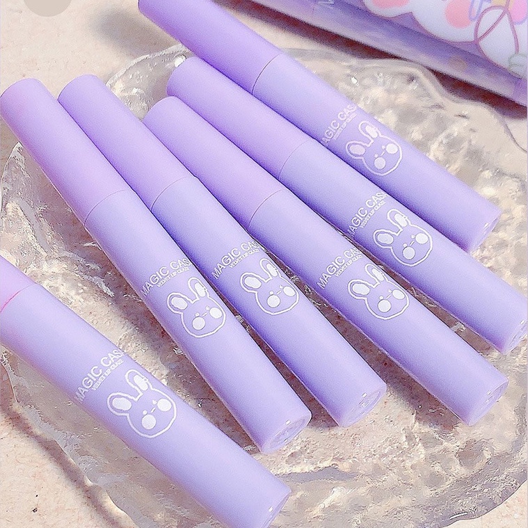 Set 5 Son Môi Dưỡng Ẩm Chống Nước Không Dính Cốc Thiết Kế Thỏ Dễ Thương