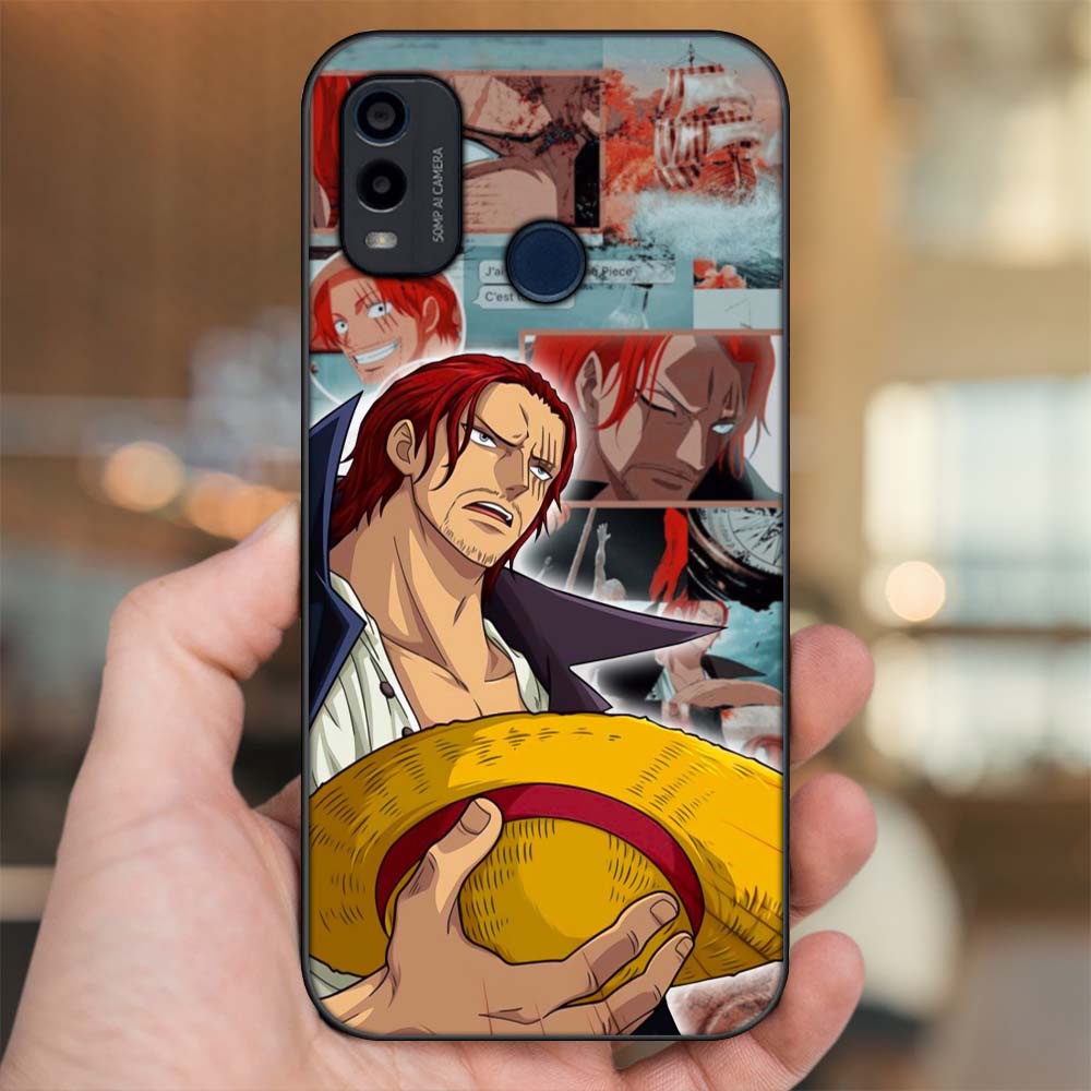 Ốp lưng Nokia G11 Plus viền đen in hình Shanks One Piece Đảo Hải Tặc