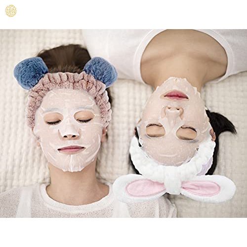 Bộ 2 Băng Đô Trang Điểm Màu Trắng Và Nâu Nhạt Dành Cho Nữ