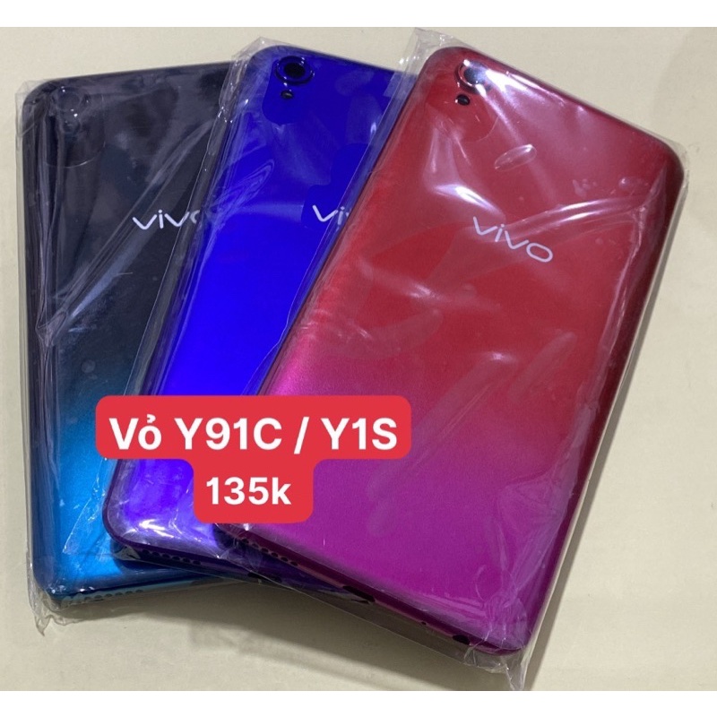 Vỏ Thay Thế Dành Cho Điện Thoại Vivo Y91C /Y1S full bộ có luôn kính camera sau với khay sim