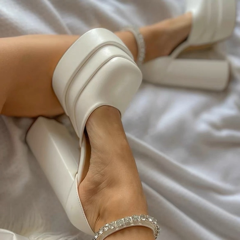 SẴN GIÀY CAO GÓT MARYJANE ĐẾ VUÔNG 14CM BÍT MŨI ĐÍNH ĐÁ HÀNG SẴN CECE.STORE