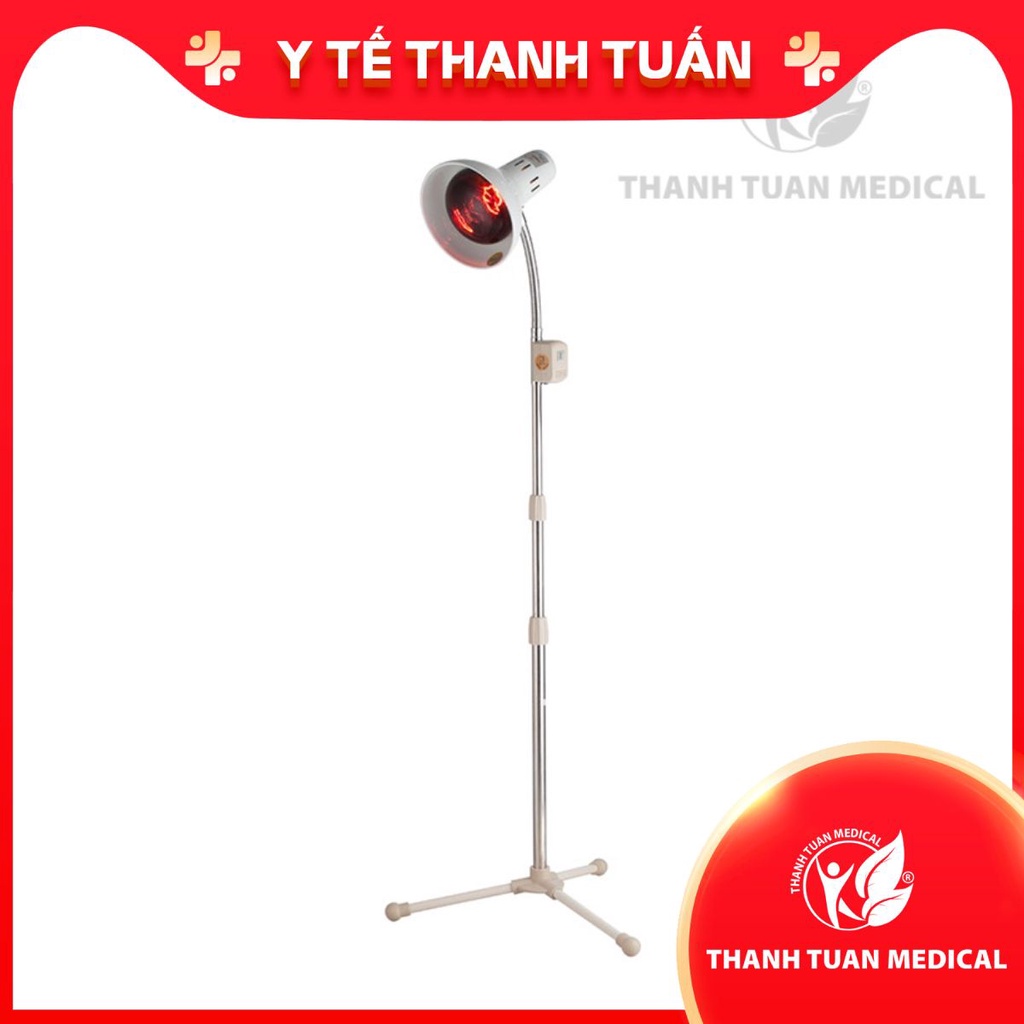 Đèn hồng ngoại chân cao - Đèn gù 1m7 TNE có chiết áp, kèm bóng 250W, tiện phòng khám, Spa, BH 3 năm