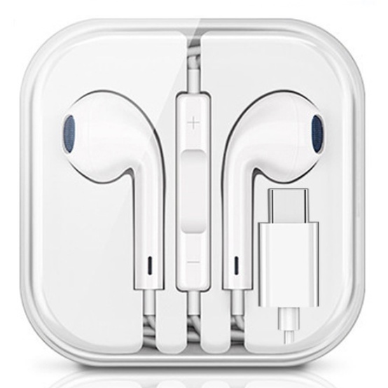 Tai nghe có dây cổng Type C cho Mac, điện thoại Android, tai nghe nhét tai dài 1,2 mét - Màu Trắng - Rich Baby Official