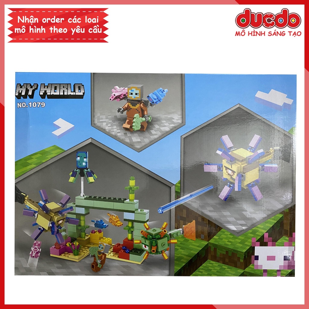 No 1079 Lắp ghép Minecraft Trận Chiến Giám Hộ Dưới Đáy Biển - Đồ chơi Xếp hình Mô hình 21180 BLA LRI TANK 60156