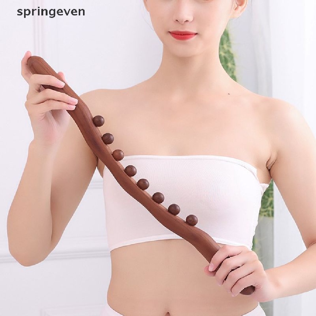 Gậy Mát Xa Lưng Cơ Thể 8 Hạt Bằng Gỗ Carbon