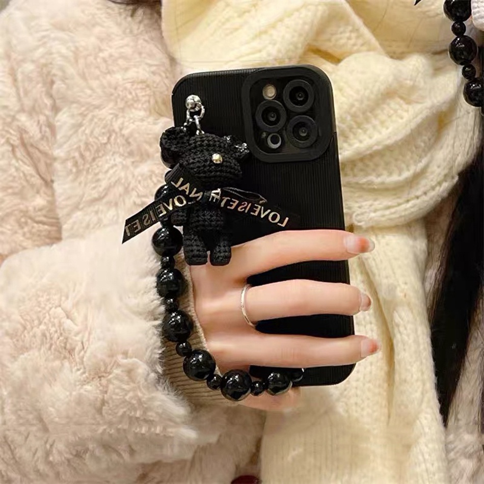 Ốp Điện Thoại Da Silicon Hình Gấu 3D Cho iPhone 11 12 13 14 Pro MAX 11Pro 12Pro 13Pro 7 8 Plus X XR XS MAX SE 2020 2022