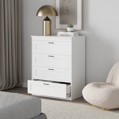 SENGE, Tủ lưu trữ đồ dùng tân cổ điển 4 ngăn DRA_096, 82x49x104cm, tủ gỗ Scandi Home
