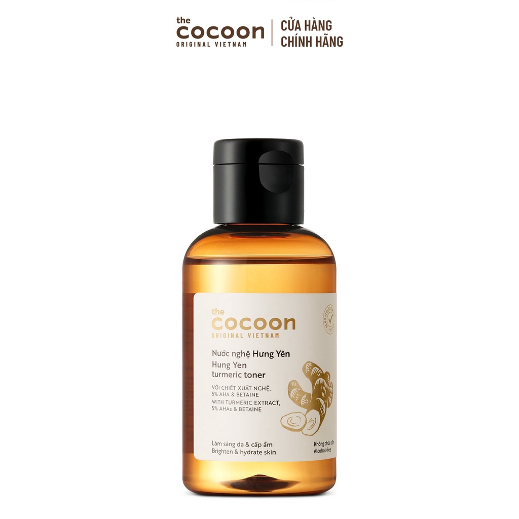 Nước nghệ Hưng Yên (toner) Cocoon làm sáng da & cấp ẩm 140ml