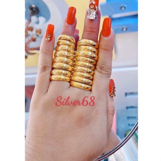  nhẫn trơn mạ vàng 3 chỉ khắc 9999 siêu sáng silver68 