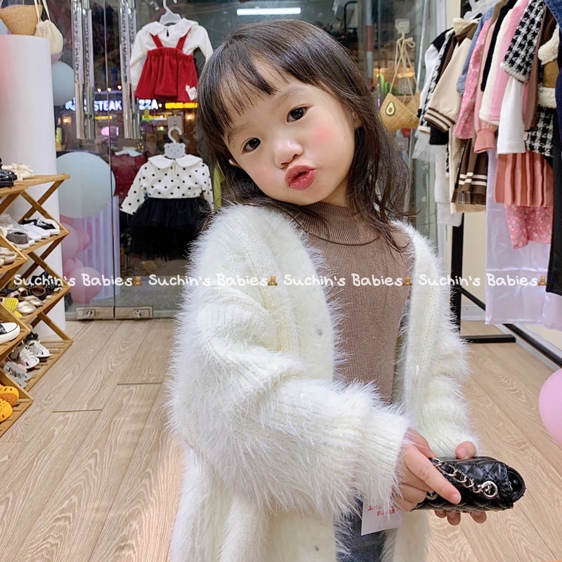 Cardigan lông cho bé Suchin