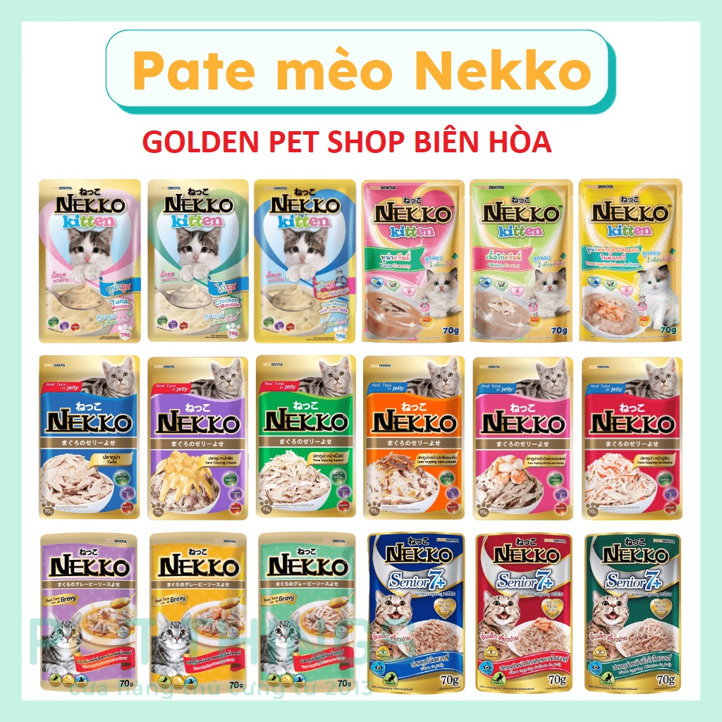 PATE NEKKO CHO MÈO ĐỦ VỊ 70G